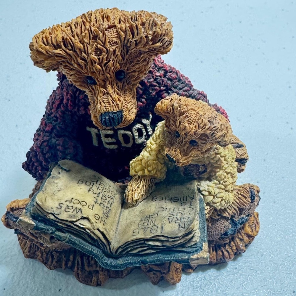 Boyds‎ Bears Bearstone Ted and Teddy Reading Book 27E/3242
